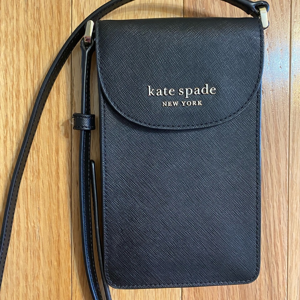 Kate Spade black phone crossbody purse